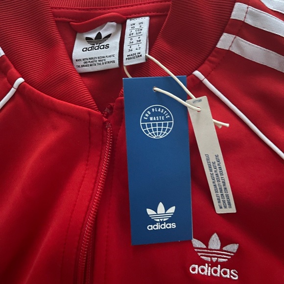 Adidas Red Track Jacket - Picture 3 of 4